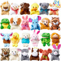 Mini Animal Plush Toy Set 24 Pack - Assorted Cute Keychain Plush