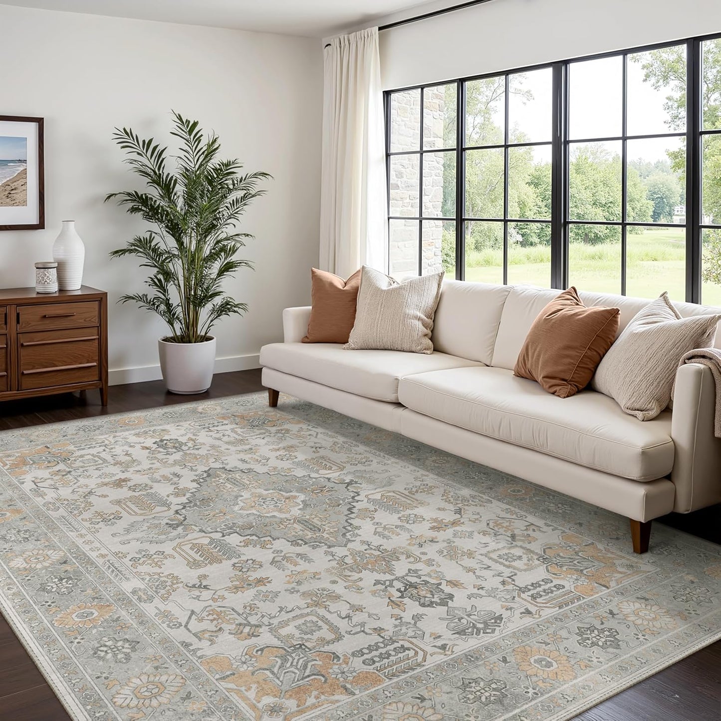 Bavni Vintage 8x10 Area Rugs for Boho Living Room Style