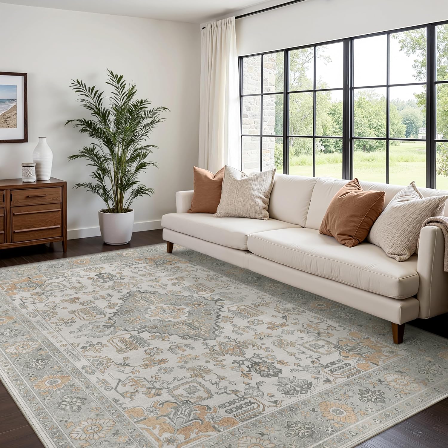 Bavni Vintage 8x10 Area Rugs for Boho Living Room Style