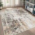 5x7 Area Rug for Living Room - Machine Washable Abstract Low Pile