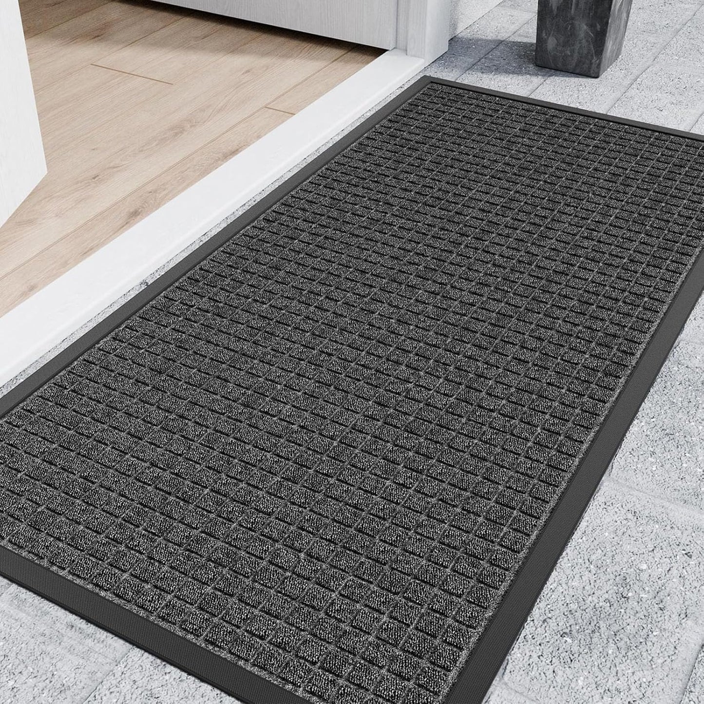 Indoor Outdoor Front Door Mats for High Traffic Areas, 72 in x 24 in