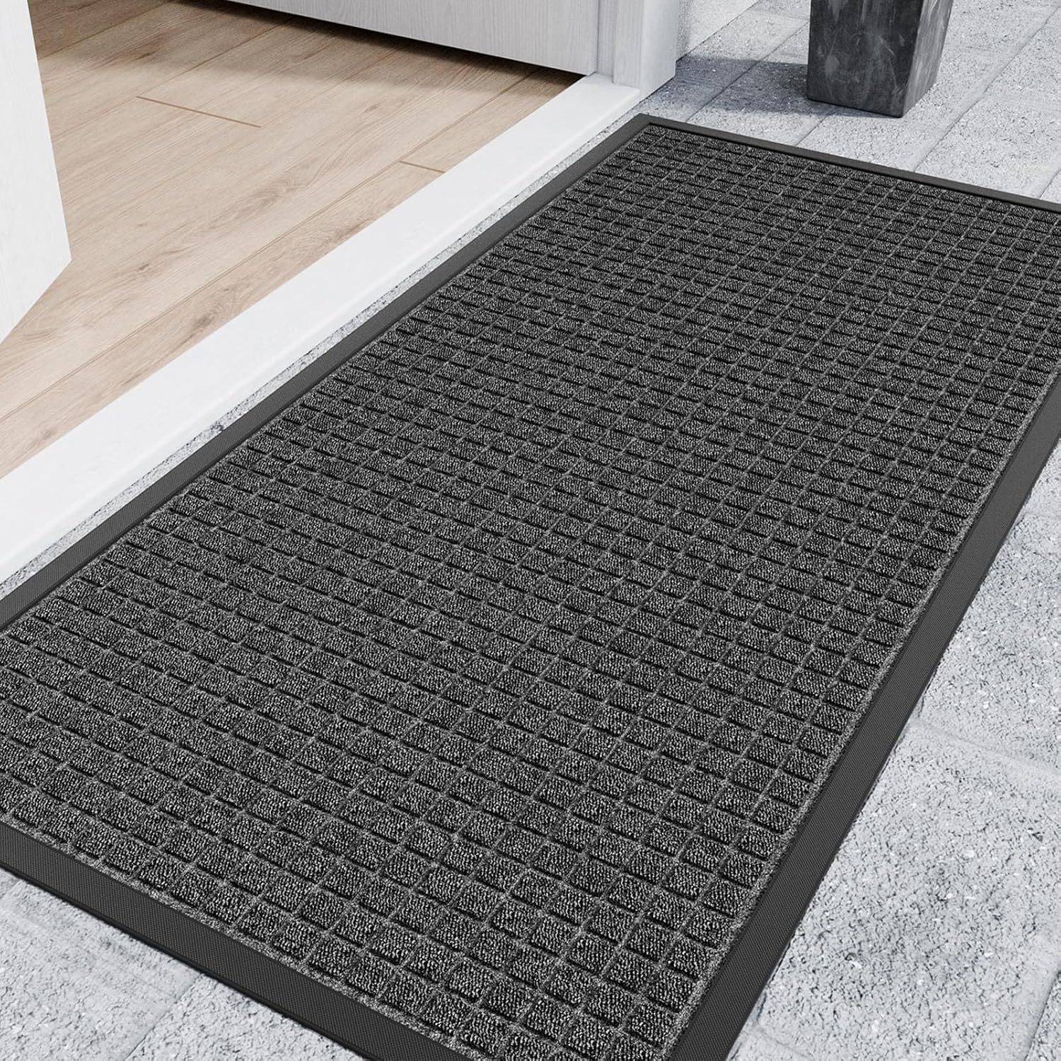 Indoor Outdoor Front Door Mats for High Traffic Areas, 48in x 36