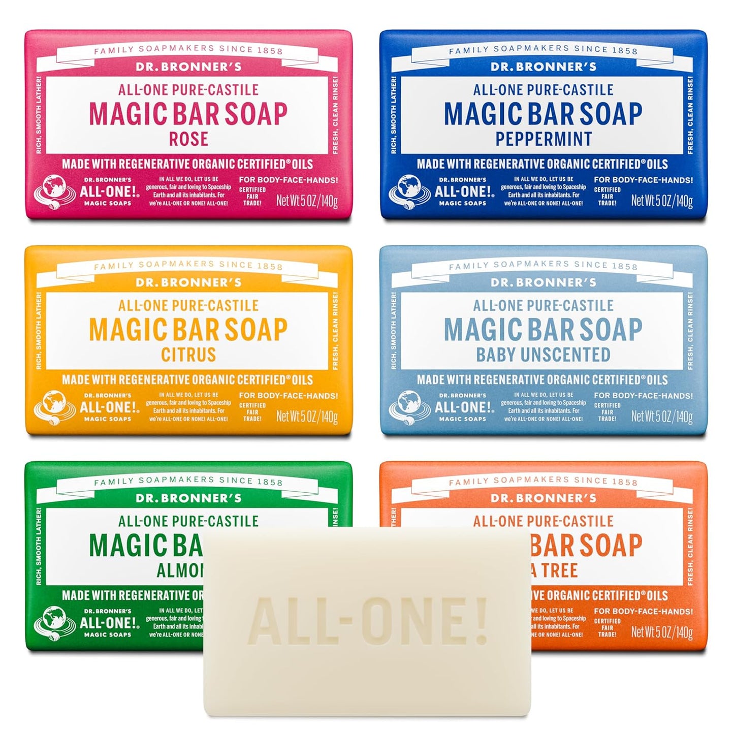 Dr. Bronner's Pure-Castile Magic Bar Soaps Variety Gift Pack