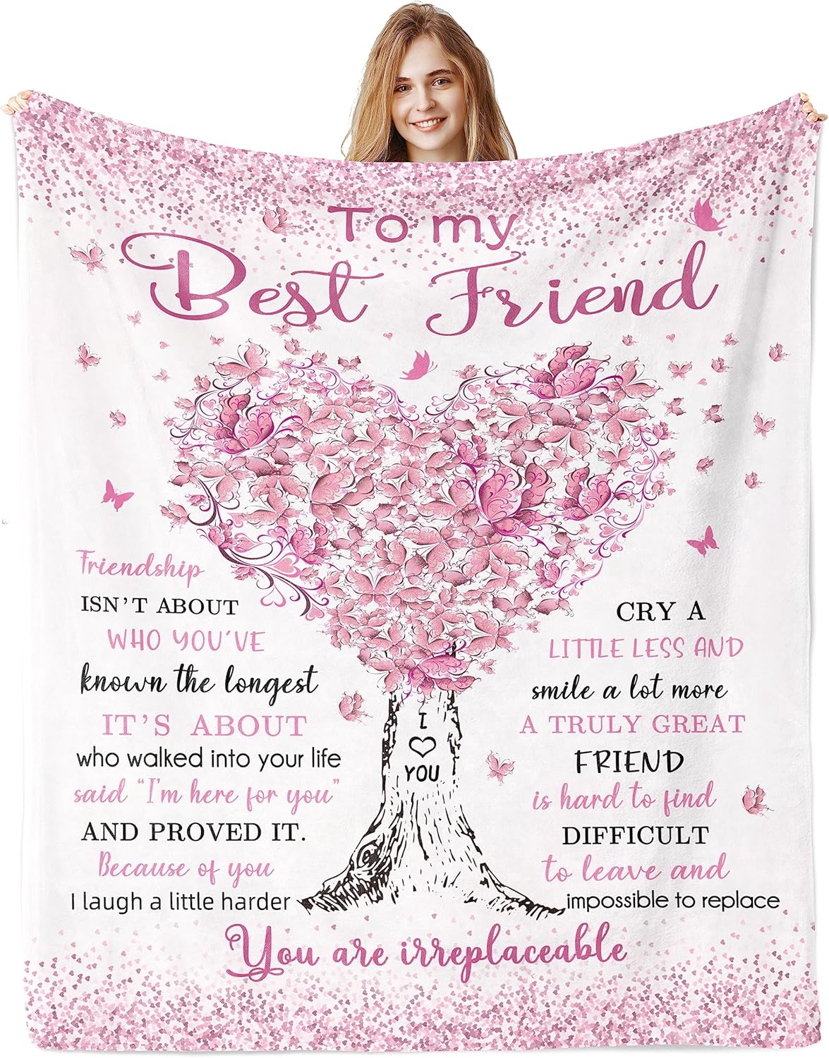 Best Friend Birthday Gifts Blanket for Women - Unique BFF Gift