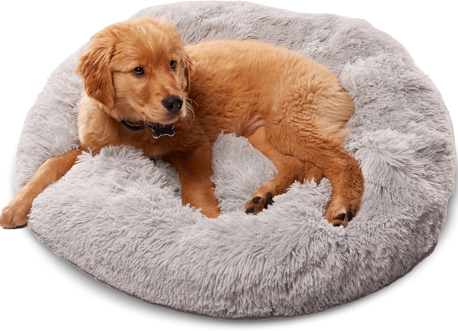 Active Pets Small Lt Grey Dog Bed for Calming Comfort & Support
