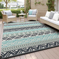 Outdoor Rug Carpet 10x14 Waterproof Patio Mat - Reversible, Durable