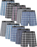 Men's Cotton Blend Woven Boxers for Men - Elastic Waist Comfort