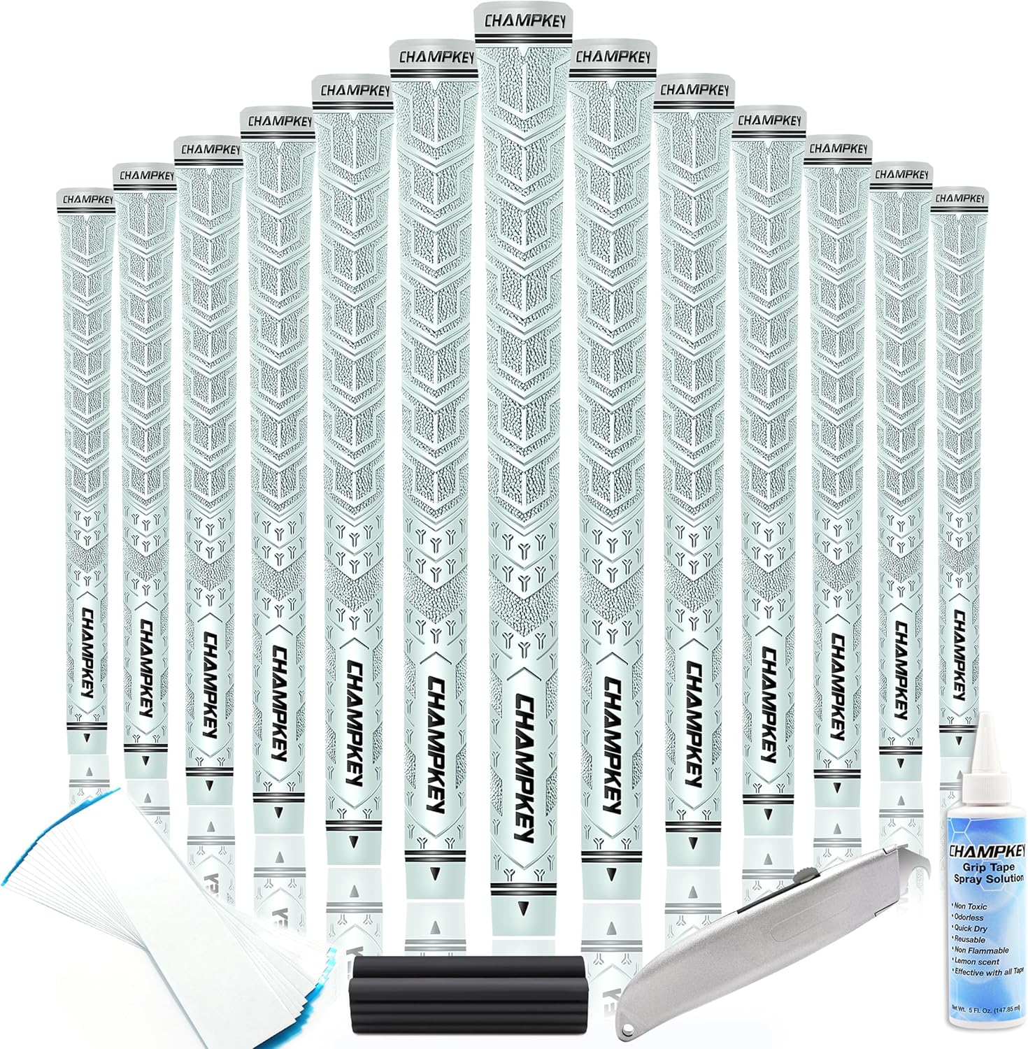 CHAMPKEY Y-PRO Performance Rubber Golf Grips for All Weather