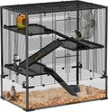 Large Hamster Cage with Deep Tempered Glass Bottom - 4 Tier Habitat