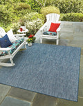 Casual Transitional Solid Heathered Indoor/Outdoor Rug (13 ft Square)