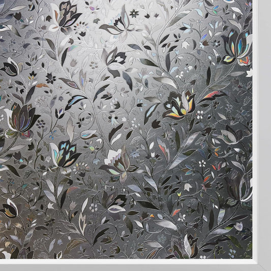 Kromapolis Window Privacy Film with Unique Tulip Pattern Design