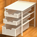 Simple Houseware 3 Tier Sliding Basket Organizer - Space Saving