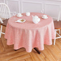 60 Inch Round Tablecloth in Red and White - Pure Linen Beauty