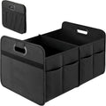 Car Trunk Organizer with 2 Compartments - Collapsible Storage for SUV