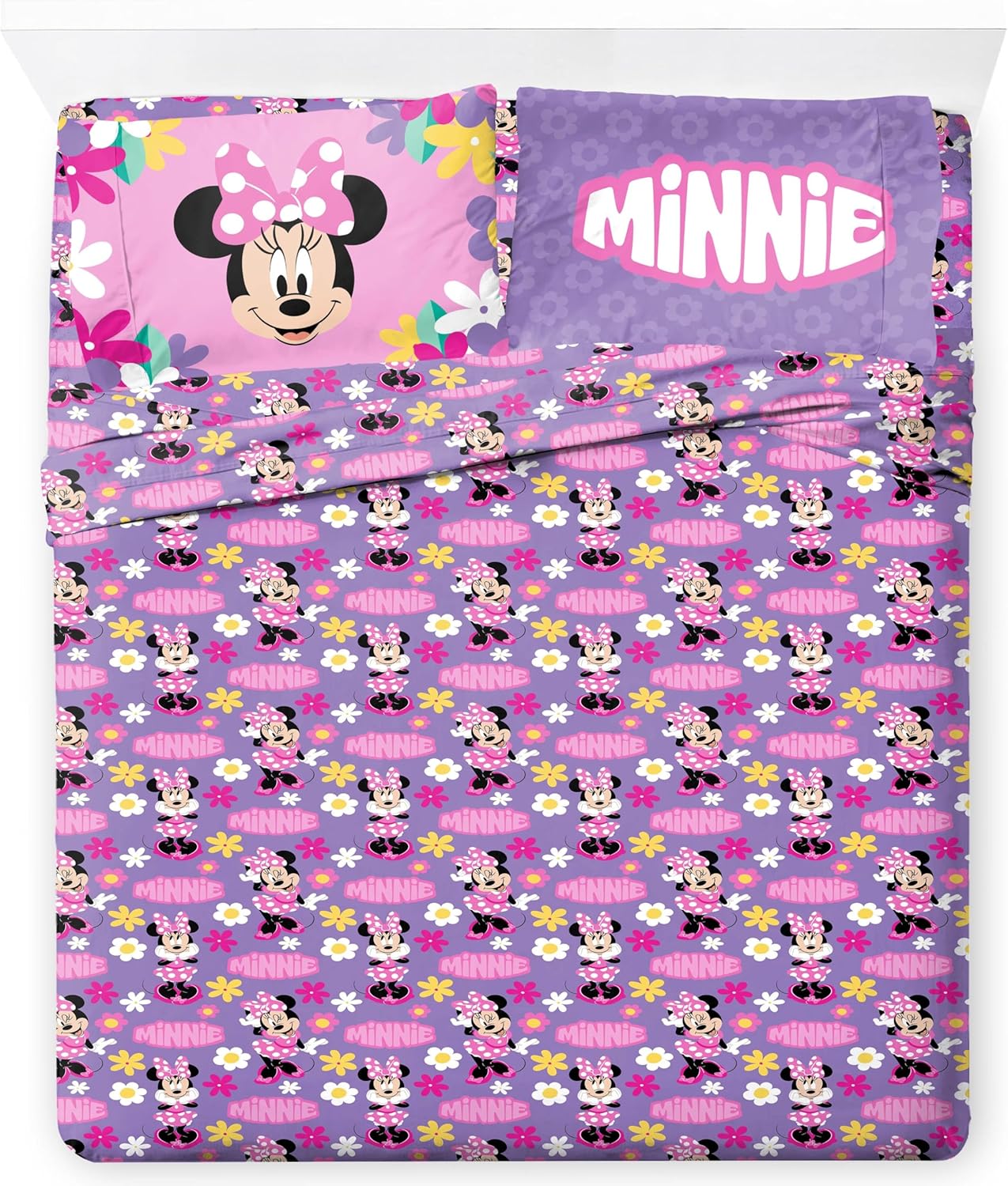 Minnie Mouse Kids Sheet Set - Ultra-Soft Bedding for Comfort