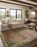 Sinclair Clay/Tobacco 2ft x 5ft Machine Washable Accent Rug - Durable