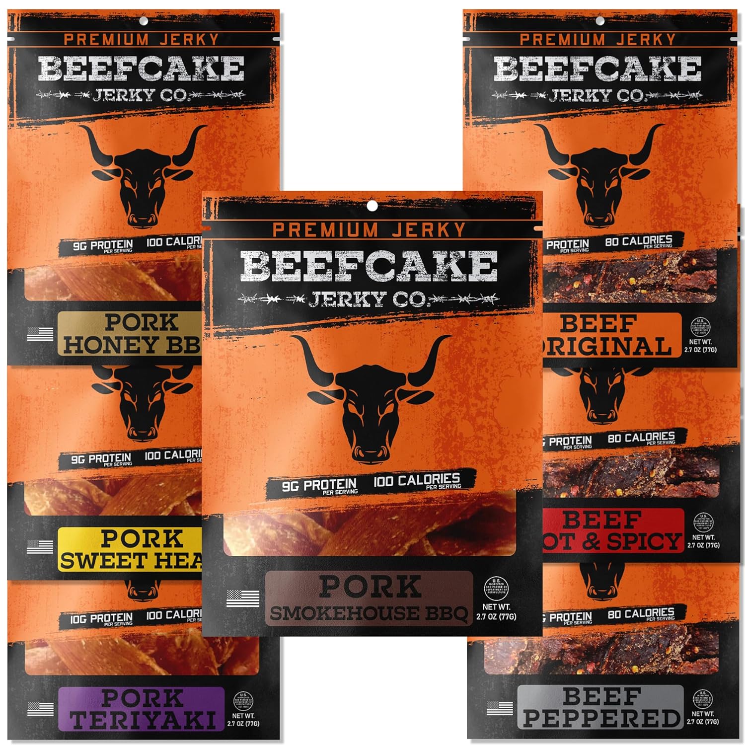 Beefcake Jerky Ultimate Flavor Sampler - Gourmet Meat Snacks
