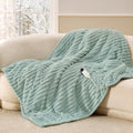 Bedsure Heated Blanket Electric Throw - Cozy 50x60 in Green