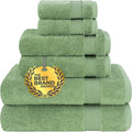 Cotton Paradise 6 Piece Turkish Towel Set - Soft, Absorbent Sage