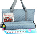 American Mahjong Game Set Pearl Gray Quilted Soft Bag - Complete 166