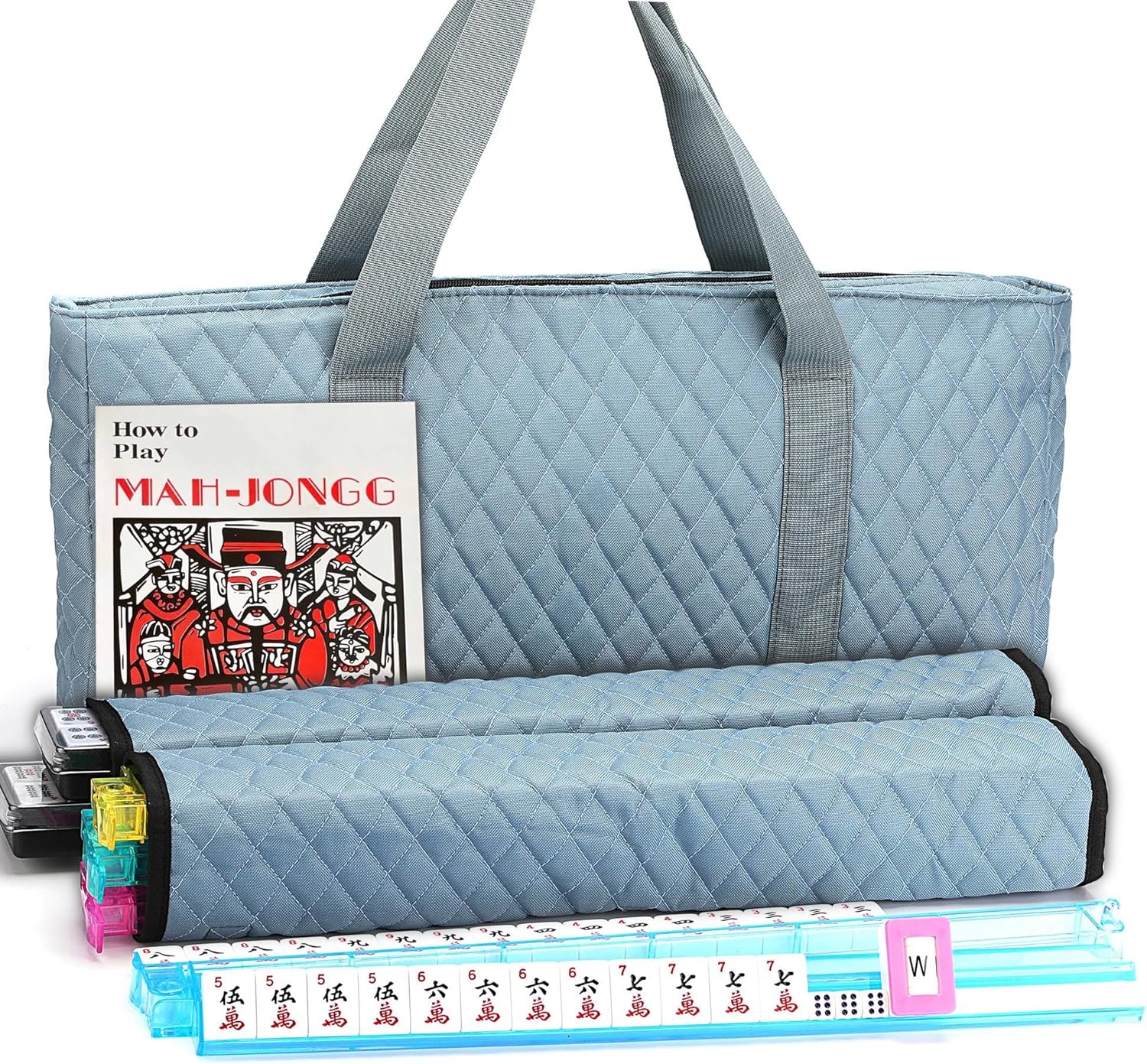 American Mahjong Game Set with Elegant Quilted Soft Bag