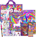 Lisa Frank Coloring Book and Stickers Set - Giant Activity Case
