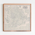 Historic Map 1938 Thomas Bros. Map of Pasadena - Vintage Wall Art