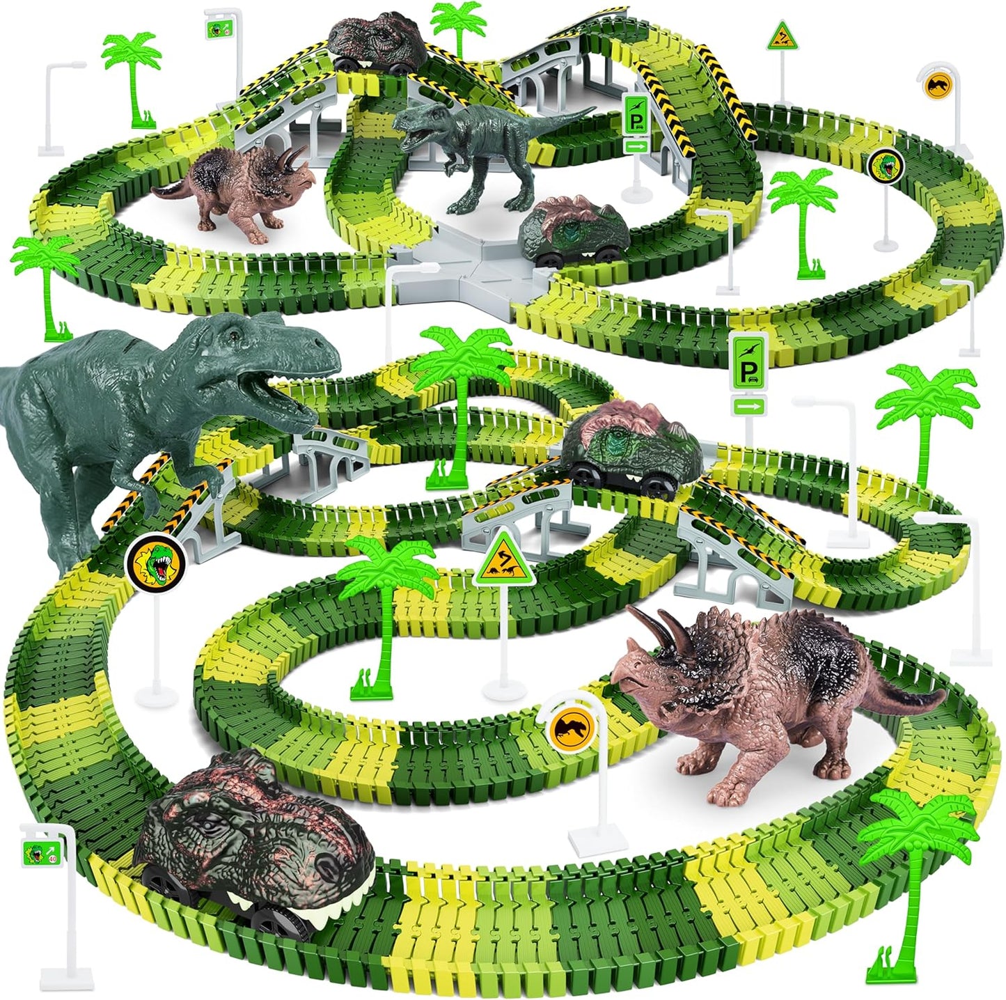 Flexible Dinosaur Race Track Playset by Toyk