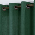 Emerald Green Curtains 96 in 2 Panels Set - Sheer Linen Drapes