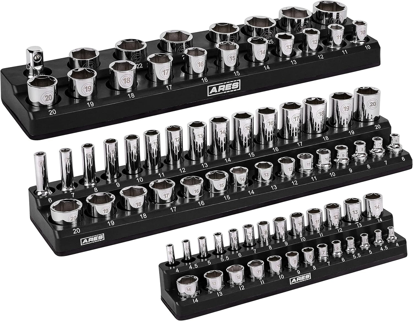 Magnetic Socket Organizer Set for Metric Sockets by ARES