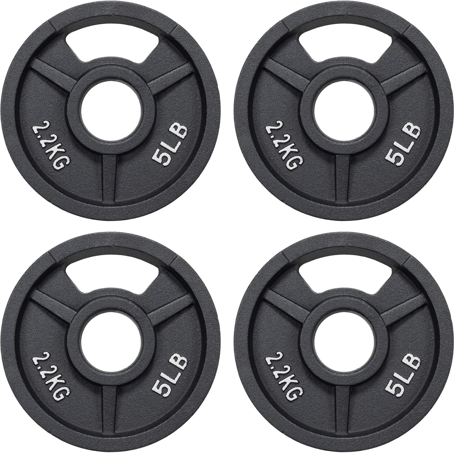 2-Inch Olympic and 1-Inch Standard Cast Iron Weight Plate Set