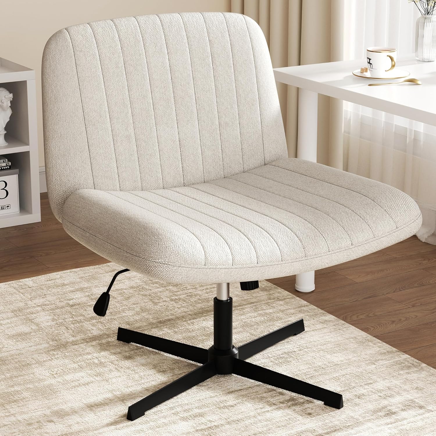 Meilocar Criss Cross Chair: Adjustable Armless Office Chair