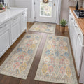 GENIMO Kitchen Mats for Floor Set of 3 Non-Slip Washable