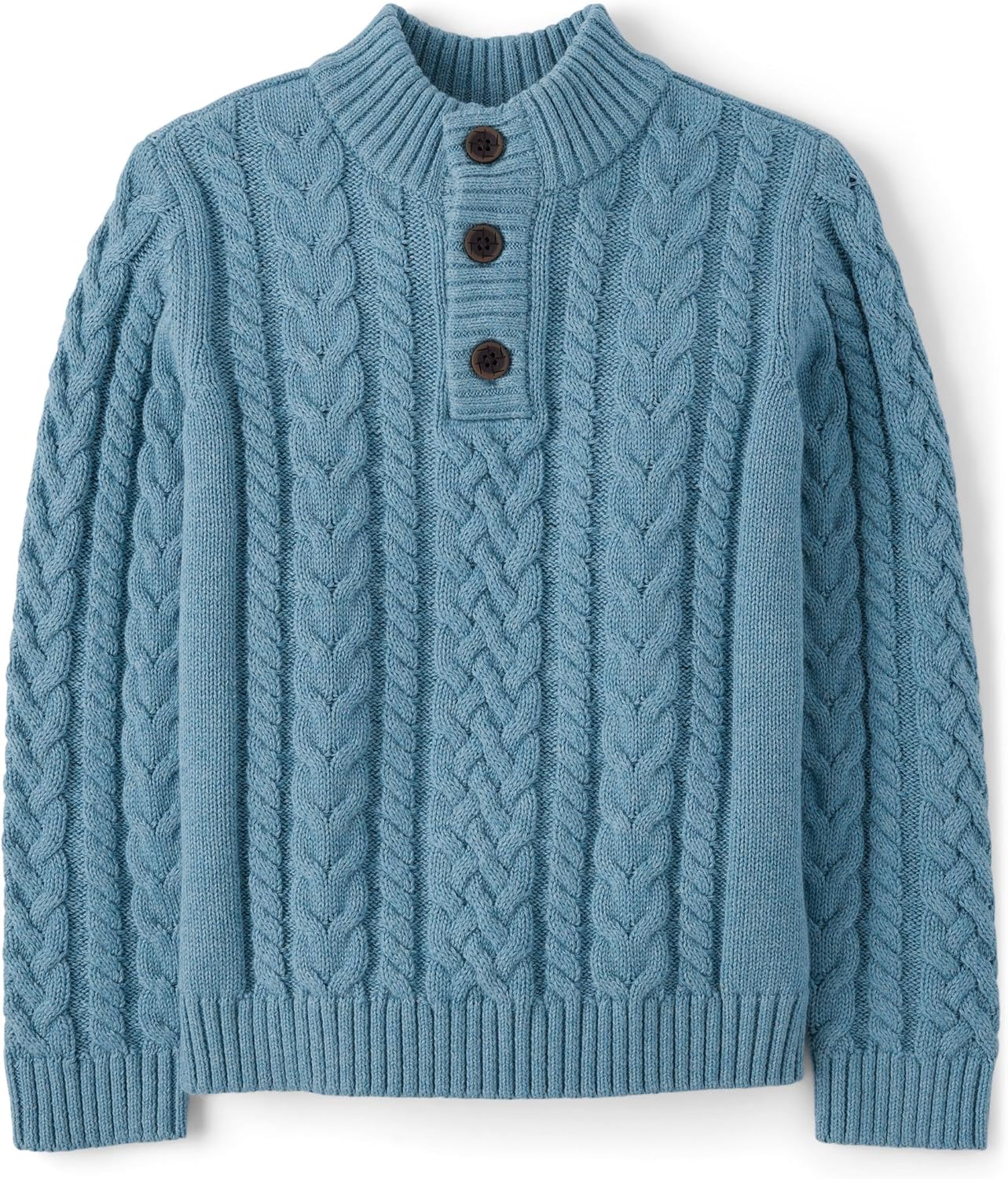 Gymboree Baby Boys' Toddler Quarter Button Cable Knit Sweater