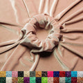 Ice Fabrics Stretch Velvet Fabric by the Yard - Soft 60in Rose Gold
