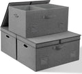 75 Quarts Extra Large Storage Bins with Lids, 3 Pack Gray
