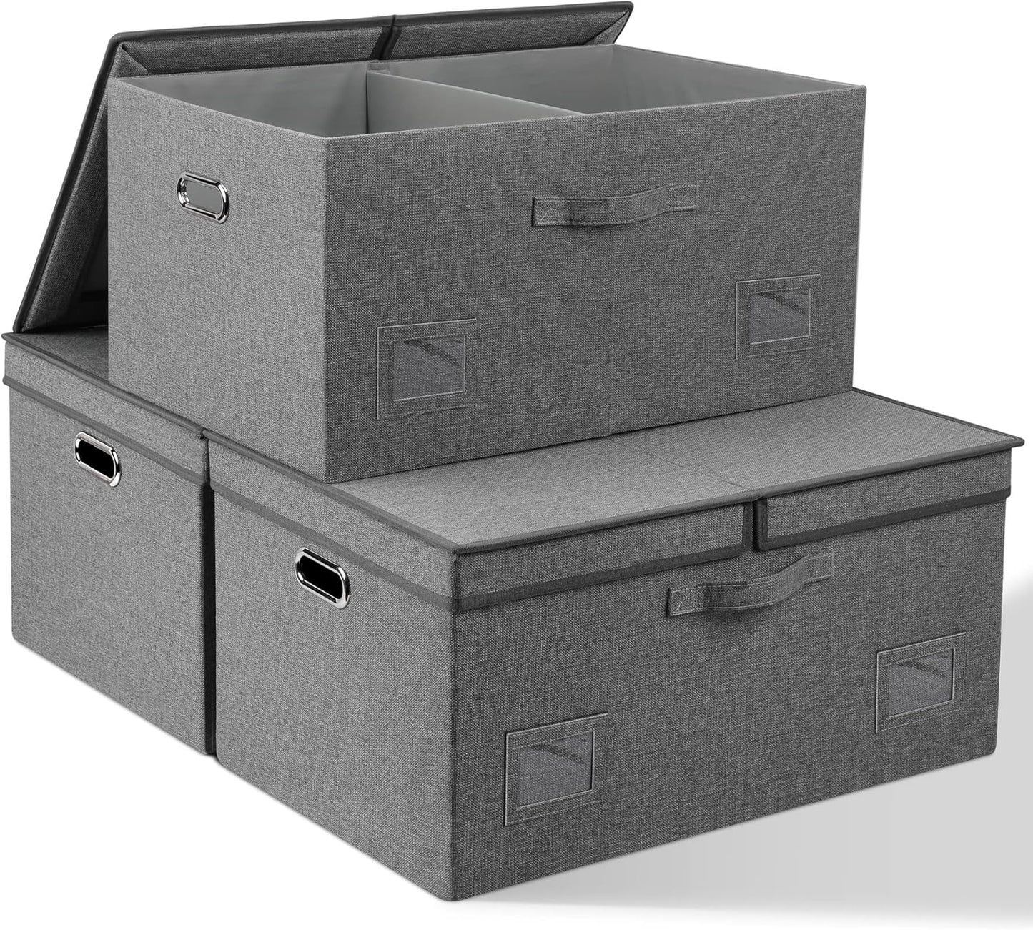 Extra Large Decorative Storage Bins with Lids for Organization