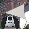 10 ft x 10 ft x 10 ft Grey Triangle Sun Shade Sail - Heavy Duty
