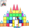 PicassoTiles 63pc Magnetic Tile Building Block Set - STEM Creativity