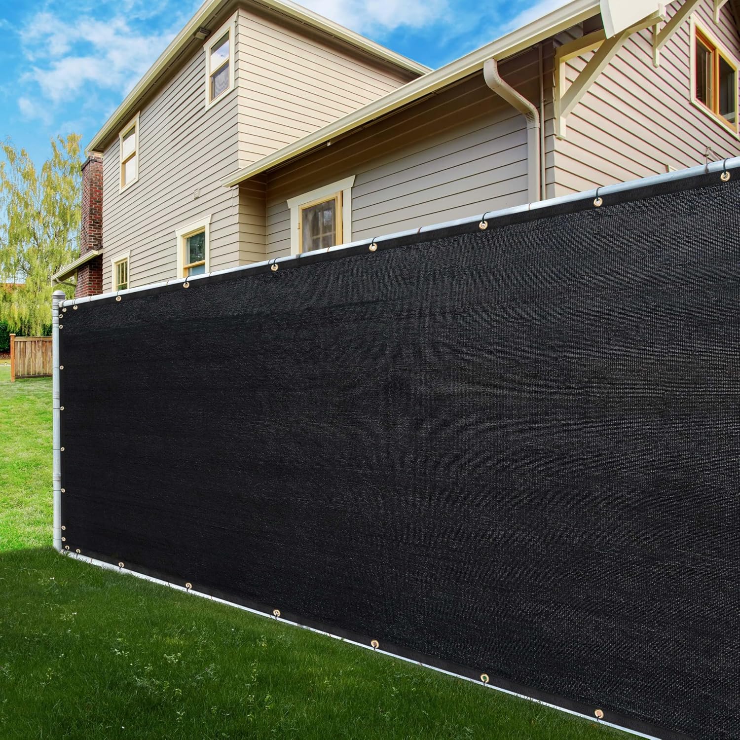 ShadeMart 8x50 Black Fence Privacy Screen - Maximum Visibility Blockage