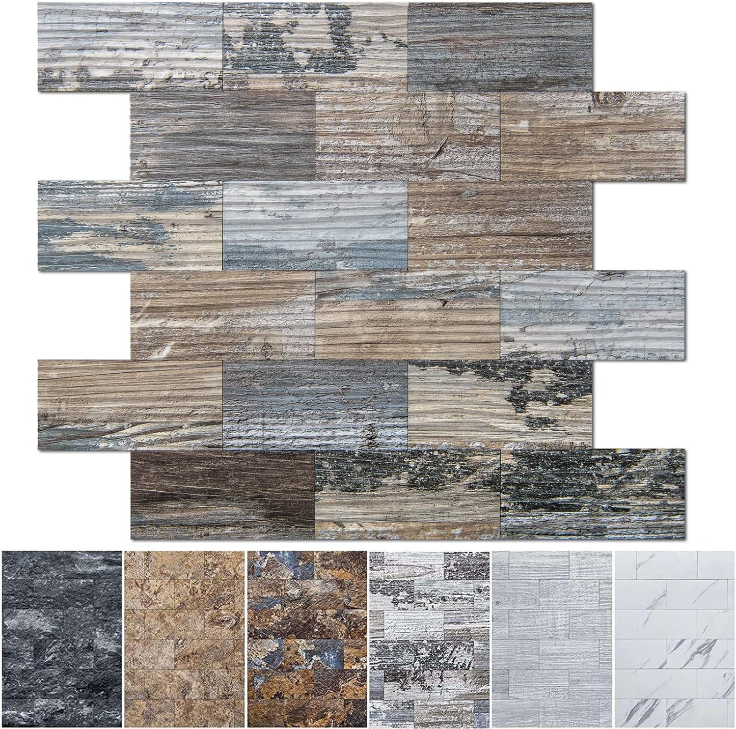 Art3d Peel and Stick Backsplash Tiles for Rustic Decor