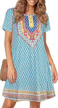 Womens Summer Dresses Beach Casual Tshirt Plus Size Floral - Flowy