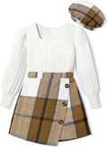 AGAPENG Girl Skirt Sets 3 Piece Outfits for Stylish Fall Looks