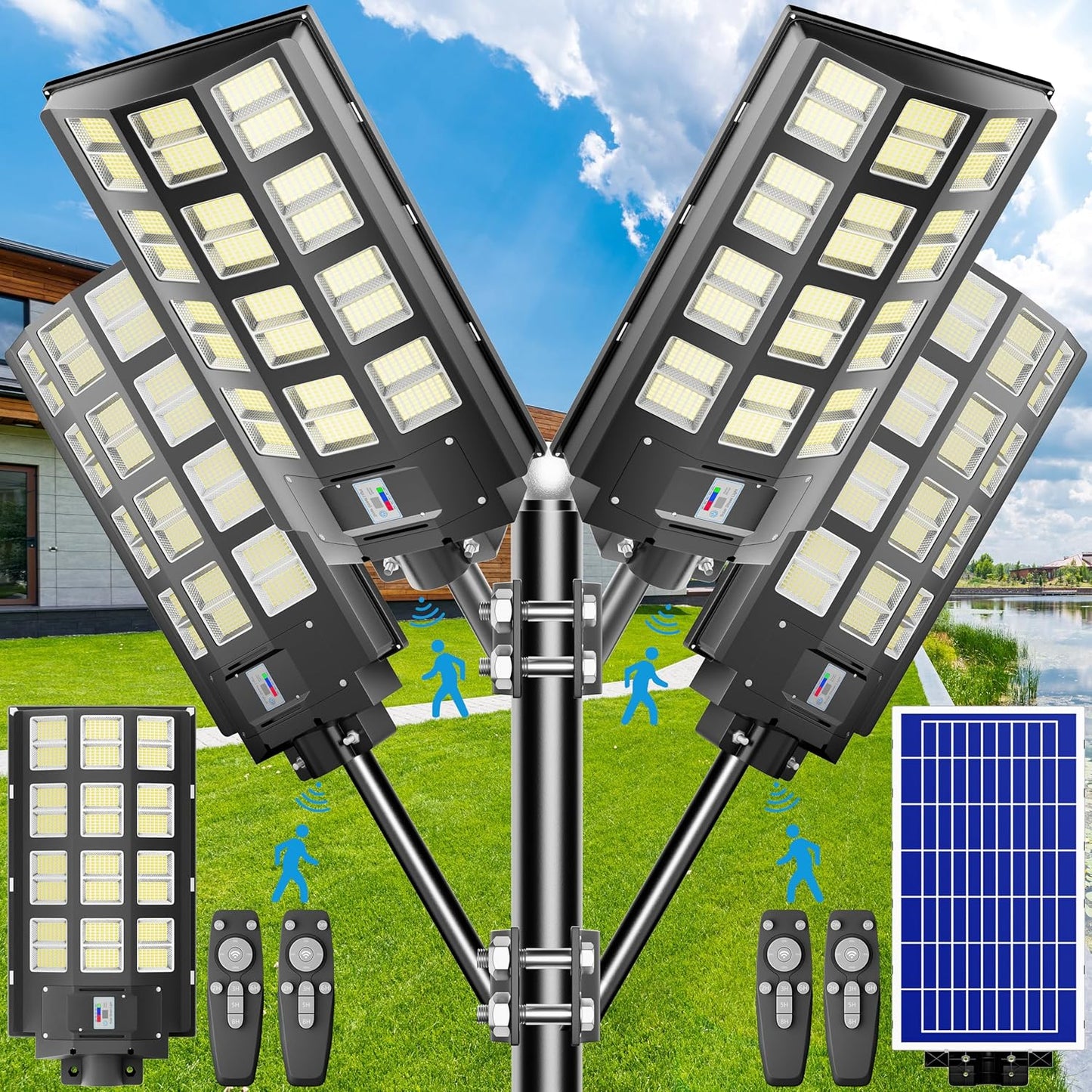 8000W Solar Street Light Outdoor Waterproof IP67 240000 Lumens