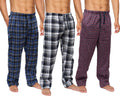 Active Club Mens Flannel Pajama Pants 3 Pack - Soft Sleep & Lounge day