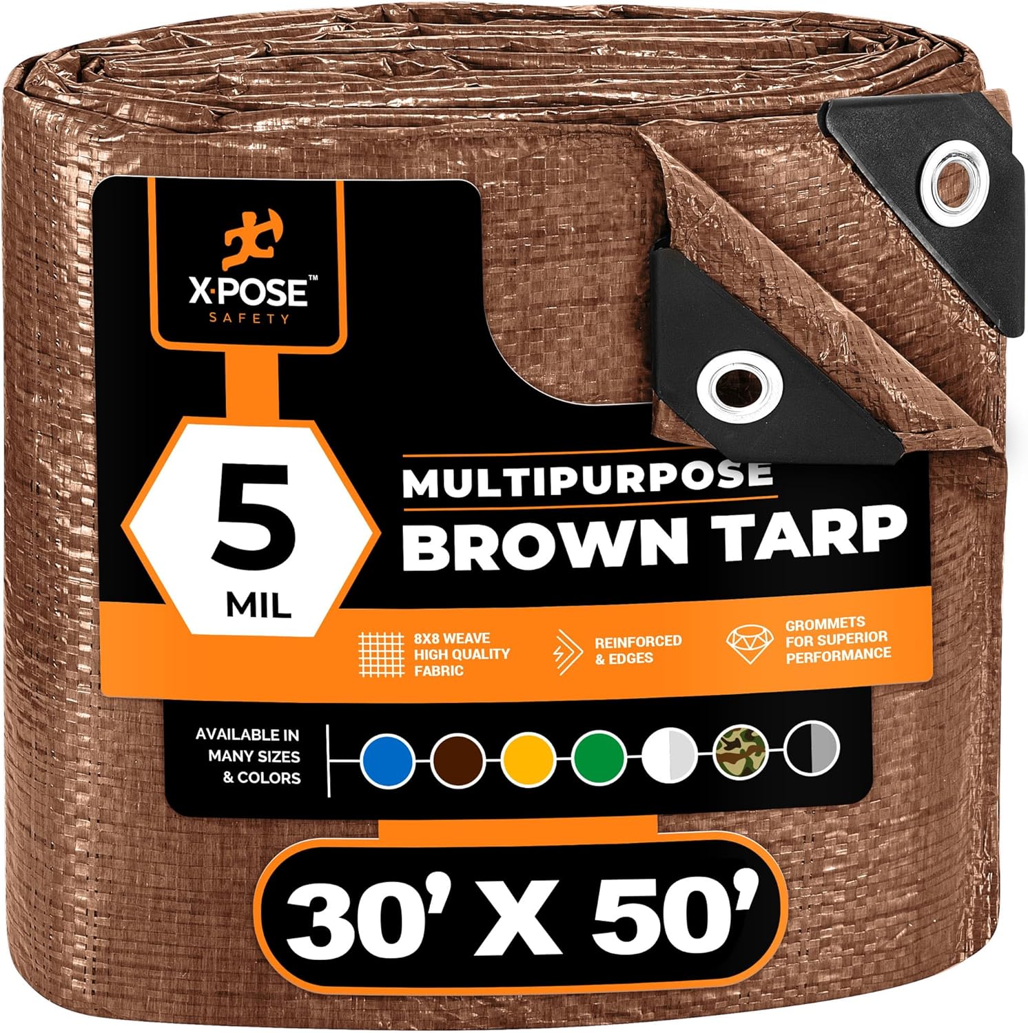 Multipurpose Protective Cover Brown Poly Tarp for All Needs