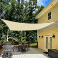 10 ft x 10 ft Sun Shade Sail Rectangle - UV Block Outdoor Canopy