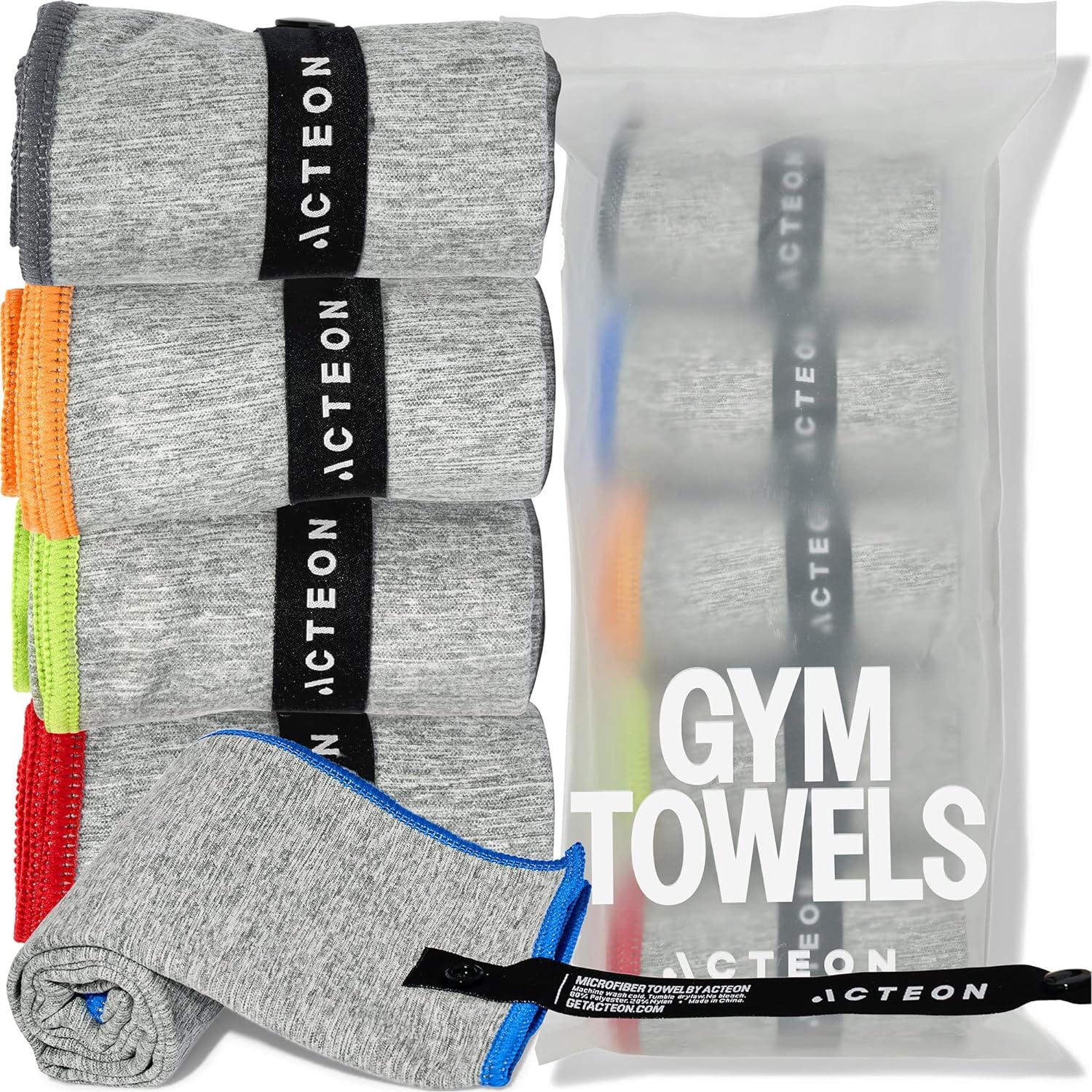 Acteon Silver ION Gym Towel: Quick Dry & Odor-Free