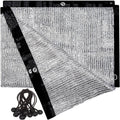 70% Aluminum Shade Cloth 13 ft x 13 ft - Reflective Patio Shade
