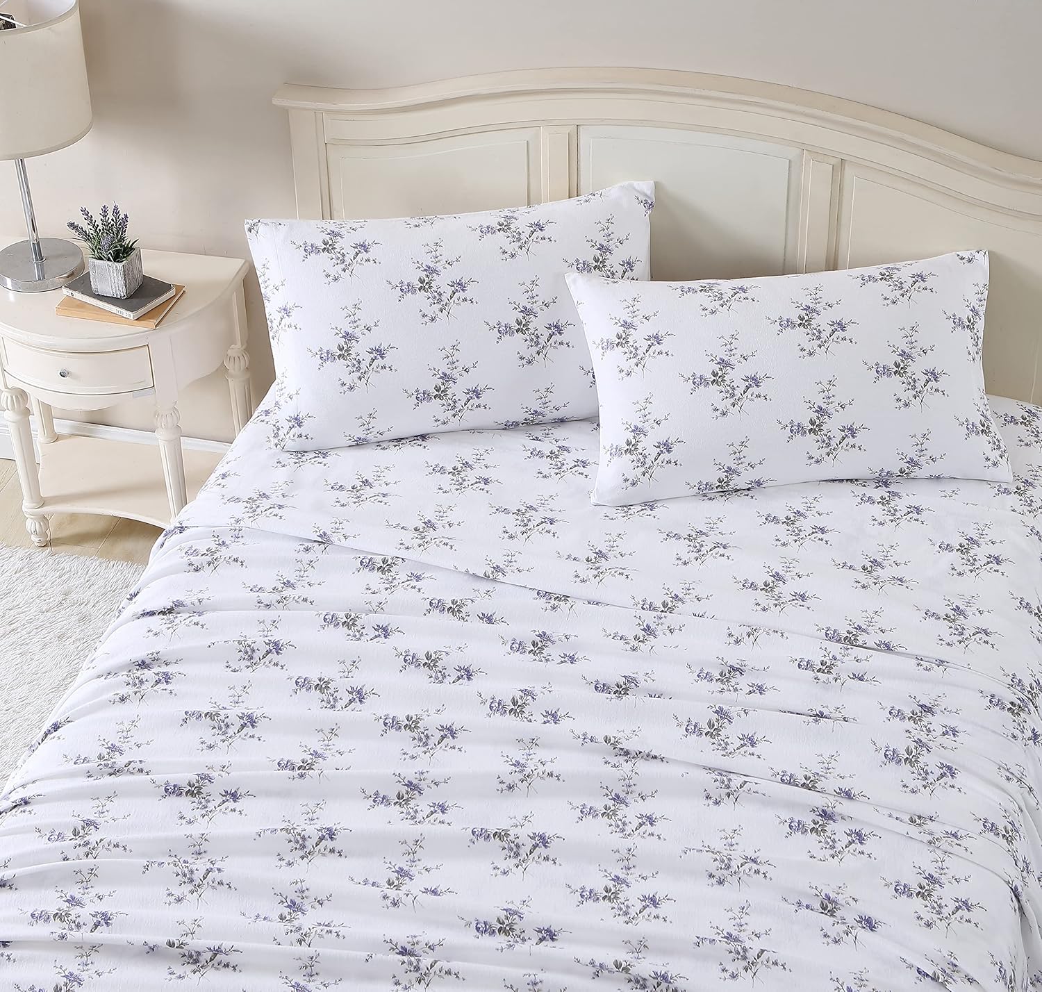 Cozy 4PCS Full Cotton Flannel Bedding Set for Ultimate Comfort